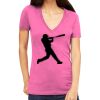 Tultex 214 - Ladies' Slim Fit Fine Jersey V-Neck Thumbnail