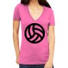 Tultex 214 - Ladies' Slim Fit Fine Jersey V-Neck Thumbnail